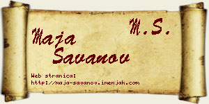 Maja Savanov vizit kartica